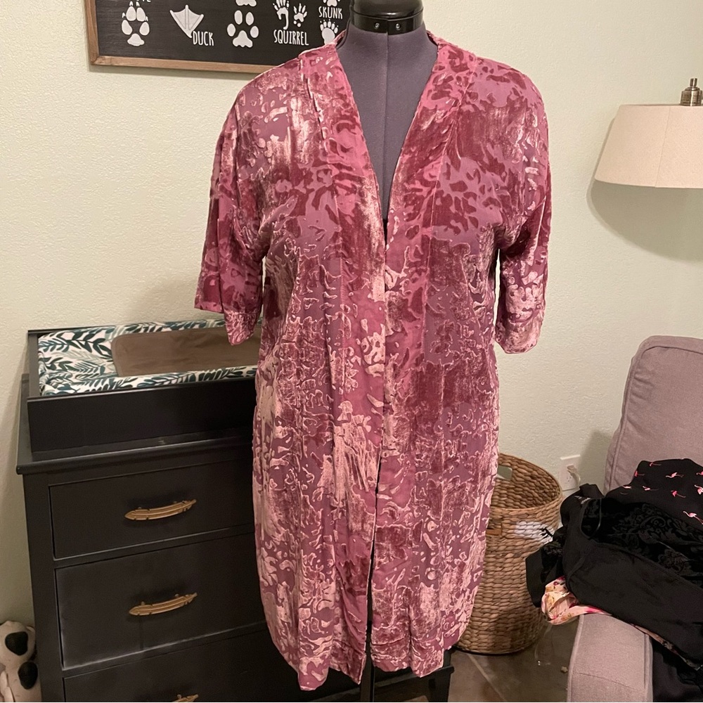 Burnout Velvet Cardigan